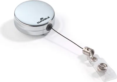 Zdjęcie produktu dla DURABLE Mechanizm ?ci?gaj?cy CHROME z paskiem na zatrzask, Srebrny, 822523, 10 szt.