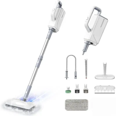 Produktbild von 1500W Dampfreiniger, 2-Gang, 15s Aufheizzeit, 110°C Dampfmopp mit abnehmbarem Handdampfreiniger, 3 Bar Multifunktions Handdampfremit 8 Zubehörsätzen