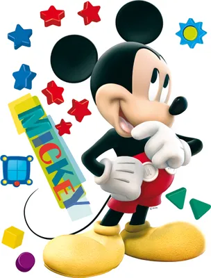Produktbild von Disney Wandtattoo Micky Maus Gelb, Rot und Blau - 600186 - 65 x 85 cm