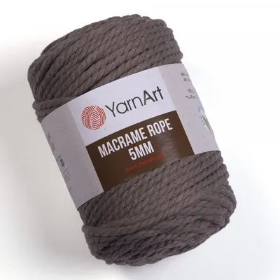 Obrázek produktu pro Yarn Art Macrame Rope 5 mm 85 m 768 Brown Šňůra
