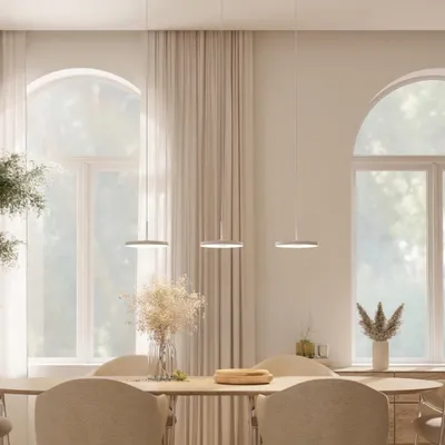 Produktbild von LUMIÈRE Design Pendelleuchte 'Evanos' 3-flammig LED dimmbar Hängelampe Weiß