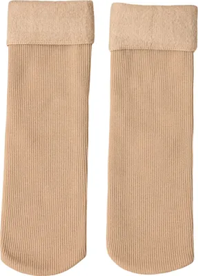 Produktbild von 1 Paar Damen-Wintersocken, mittelhoher Plüsch, elastische Anti-Rutsch-Bodensocken im japanischen Stil, thermische Anti-Geruchs-Socken mit extra lockeren Knöcheln, keine Streifen