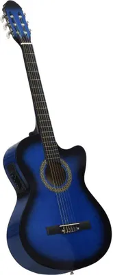 Produktbild von Westerngitarre Cutaway mit Equalizer und 6 Saiten Blau