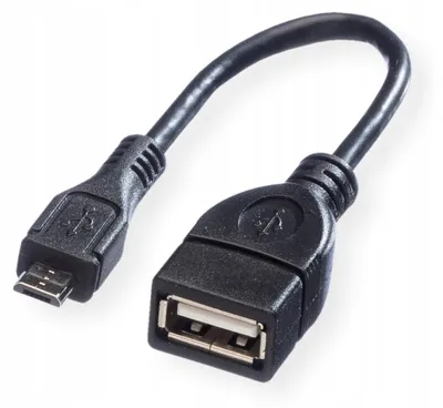 Produktbild von VALUE USB 2.0 OTG Kabel A Buchse auf Micro B Stecker, 0.15m