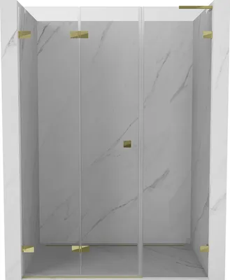 Immagine prodotto di Mexen Lunar-F L porta doccia pieghevole sinistra 115 cm, trasparente, oro - 836SL-115-050-50-00-L