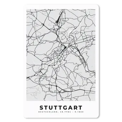 Produktbild von MuchoWow® Mauspad Mousepad Deutschland - Stadtplan - Stuttgart - Karte 18x27 cm - Mousepads - Maus Mat - Pad - Mausunterlage