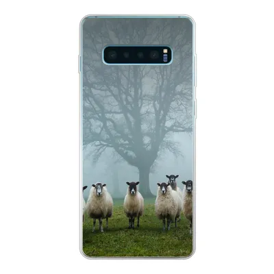 Produktbild von MuchoWow® Handyhülle Schutzhülle Hülle für Samsung Galaxy S10 Lite Schaf - Baum - Nebel Silikon Softcase Handy Hülle - Schutz