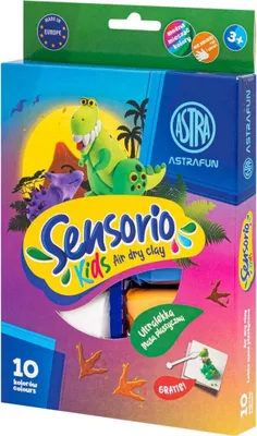 Produktbild von Sensorio Kids Dinosaurier Knetmasse (lufttrocknend), 10 Farben , 336123022