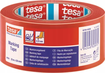 Produktbild von TESA PVC-Warnmarkierungsband, 33 m x 50 mm, Rot