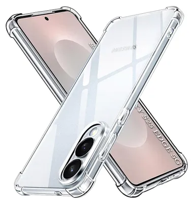 Obrázok produktu pre Techsuit Shockproof Clear Silicone – puzdro na Samsung Galaxy S25 Edge – priehľadný