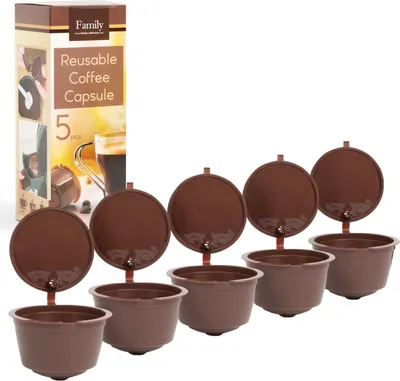 Produktbild von 5x Wiederverwendbare DG Kaffeetasse - Umweltfreundlich - Nachhaltig - Kaffeetassen Kapseln - Nachfüllbare Kaffeekapseln - Kaffeekapsel - nür fur DG