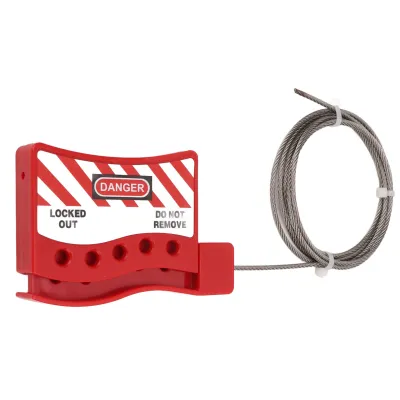Zdjęcie produktu dla Regulowana blokada Lockout Tagout Cable Lock ze stali nierdzewnej o długości 6,56 stopy, wielokrotnego użytku, 5 otworów blokujących dla chemikaliów przemysłowych