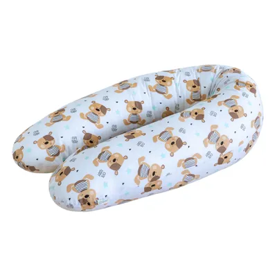 Produktbild von 100% Baumwolle Stillkissen TEDDY 170 cm M/L Kissen Seitenschläferkissen Schwangerschaftskissen Bezug Relaxkissen Schlafen LOOLAY®