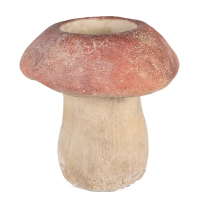 Immagine prodotto di Vaso da fiori Clayre & Eef Fungo Ø 21x23 cm Pietra marrone rossa