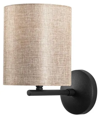Image de Applique murale Lampe en métal noir et crème 14 x 23 x 26 cm E27 40 W IP20