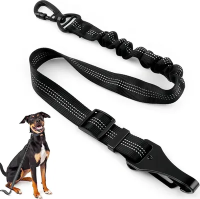 Productafbeelding van Hondenriem - Autogordel - Autogordel voor hond - Hondenriem voor auto - Hondenriem met tuigje - Autogordel voor hond met tuigje