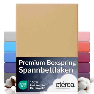 Produktbild von etérea Jersey Spannbettlaken Baumwolle 180x220 - 200x220 cm