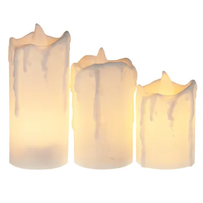 Produktbild von Led Kerzen Set Von 3 Stück. Kerze Nachfüllen Wie Wachs