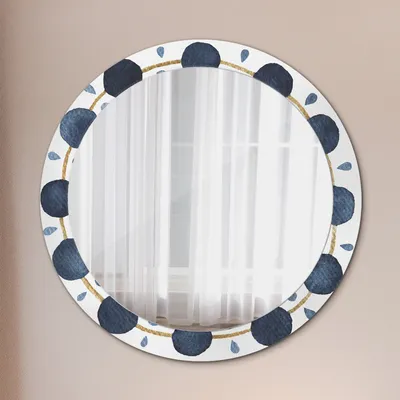 Produktbild von Ø80cm Modern Spiegel - Wandspiegel Wandmontage- Schlafzimmer - Mond Mandala