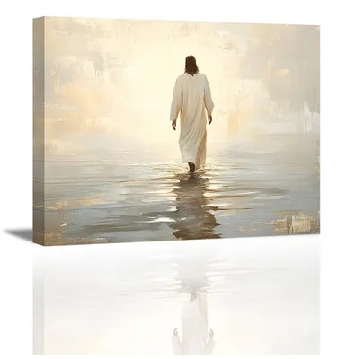 Canvas-Bild Jesus, 30x40 cm, HD-Druck, Holzrahmen, 1 St.