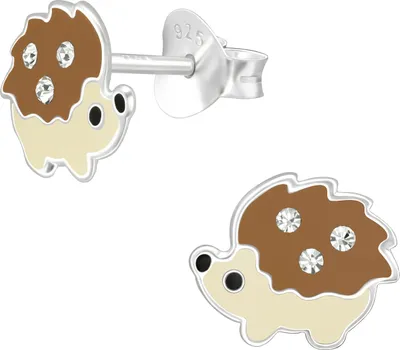 Produktbild von Ohrstecker 925 Sterling Silber mit Igel
