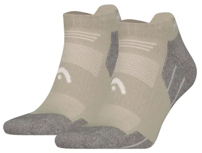 Produktbild von HEAD Uni Sneaker-Wandersocken, 2er Pack - Hiking All Climates Sneaker 2P, Sportsocken, Logo Taupe 43-46