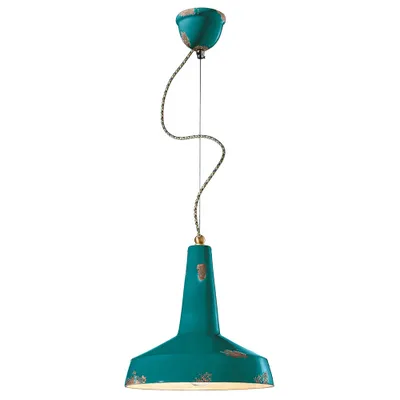 Produktbild von Vague Vintage Eisen und Keramik Lampe Grün 1 Luce E27 35Cm