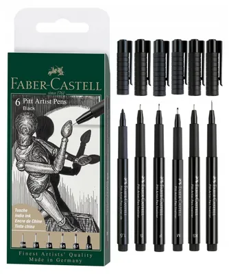 Zdjęcie produktu dla Faber-Castell 167154, Czarny, Plastik, Czarny, 100%, 6 szt., Kwas