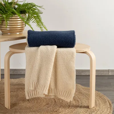 Produktbild von Decke PLED 4 130x170 beige dunkelblau