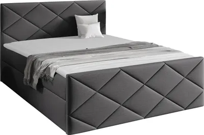 Produktbild von MIRJAN24 Boxspringbett Herkules, Ehebett mit zwei Bettkästen, Doppelbett, Stilvoll Schlafzimmer (Zetta 305, Größe: 180x200 cm)