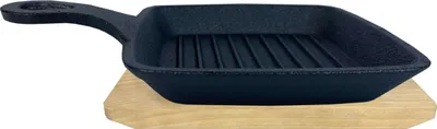 Produktbild von All'Grill ALL'GRILL Gusseisenpfanne mit Stil und Untersetzer