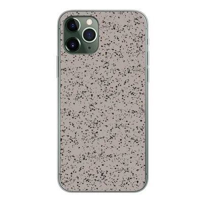 Produktbild von MuchoWow® Handyhülle Schutzhülle Hülle für iPhone 11 Pro Polka dots - Schwarz - Grau Silikon Softcase Handy Hülle - Handy