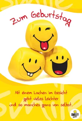 Produktbild von Geburtstag - Smiley - Glückwunschkarte im Format 11,5 x 17 cm mit