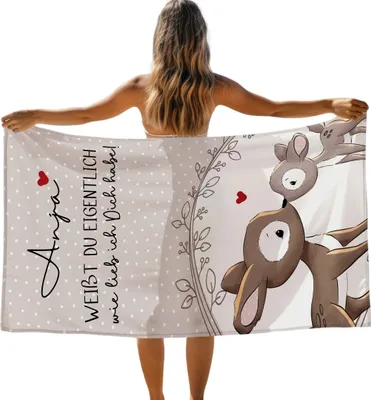 Produktbild von Handtuch, Duschtuch groß, Rehliebe 140x70