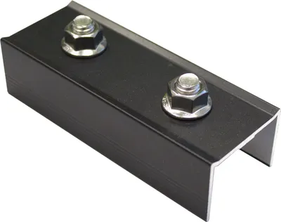 Produktbild von Profilverbinder Set schwarz Alu Solarprofil 40x40mm mit Nut Schienenverbinder