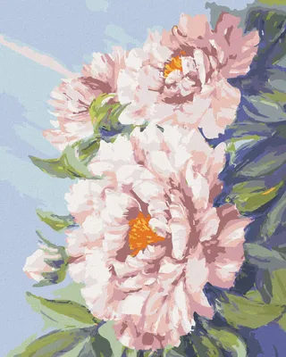 Produktbild von Zuty - Malen nach Zahlen - BLÄTTER DER ROSA PFINGSTROSE, 40x50 cm, ohne Keilrahmen