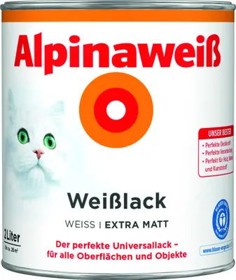 Produktbild von Alpina Weißlack 2 Liter extra matt