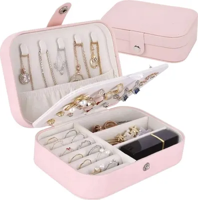 Produktbild von Schmuckkästchen, Koffer, Organizer, rosa Box pd160r.
