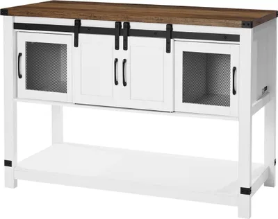 Produktbild von Kaffeebar-Schrank 4-stöckiger Kaffeebar-Tisch mit Scheunentüren für das Wohnzimmer