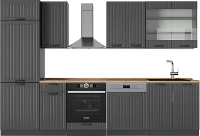 Immagine prodotto di Cucina componibile Vicco Fame-Line Grigio scuro 300 cm , PL Rovere, Model 57092
