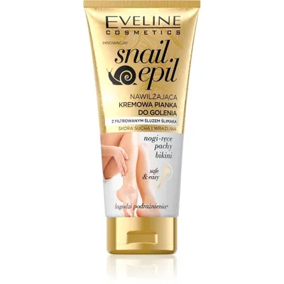 Produktbild von Eveline Snail Epil Feuchtigkeitsschaum mit Schneckenschleim für sanfte Haarentfernung, 175 ml