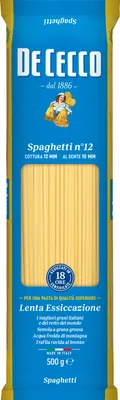 A package of De Cecco Spaghetti Nr. 12.