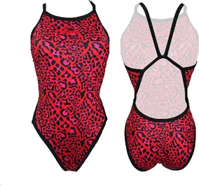 Image de Maillot de bain Turbo Animal Rouge L Femme Rouge L