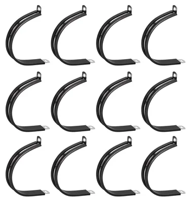 12er-Pack Kabelklemmen 60 mm, Edelstahl, gummiüberzogen, R-Form