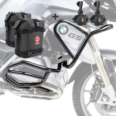 Produktbild von Set Sturzbügel + Scheinwerfer XL4 für BMW R 1200 GS 13-16 + K3 schwarz