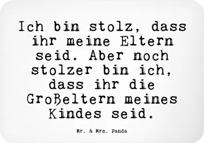 Produktbild von Mr. & Mrs. Panda Pinnwandmagnet Ich bin stolz, dass... - Weiß - Geschenk, Oma Opa, schöner Spruch, Enkelin Geburt, Kühlschrankmagnet, whiteboardmagnet, zettelhalter