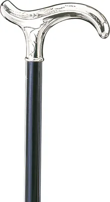 Produktbild von schlanker Holzstock Derby SILVER schwarz