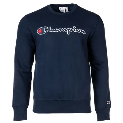 Produktbild von Champion Herren Sweatshirt - Pullover, Logo, Bündchen, langarm, einfarbig Dunkelblau S