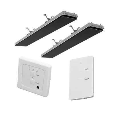 Produktbild von Heatstrip Heizstrahler Design 2x 1500 Watt Wandheizstrahler Terrassenstrahler Infrarot