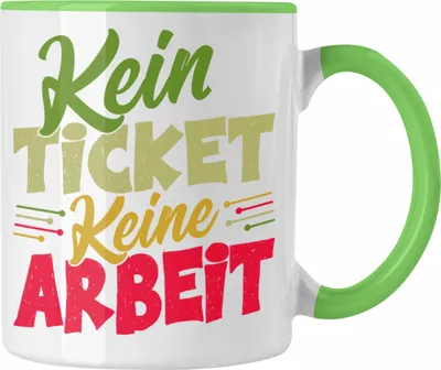 Produktbild von Trendation - IT Techniker Tasse Geschenk Lustiger Spruch IT Kein Ticket Keine Arbeit Fachinformatiker Kaffeetasse Kundensupport (Grün)